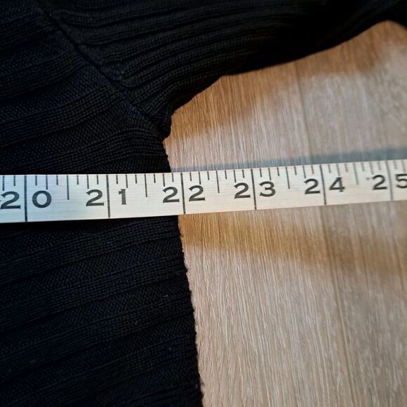 Eileen Fisher XL Black 100% Merino Wool Open Front Cardigan Italian Yarn - Picture 10 of 10